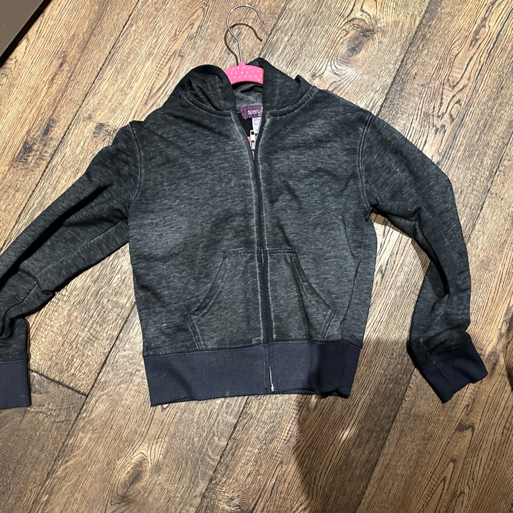 Girls hooded sweatshirt, with zipper